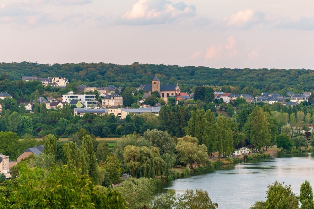 Vue op Réimech vum Bech-Maacher «Mäsgewan»-101 — Remich