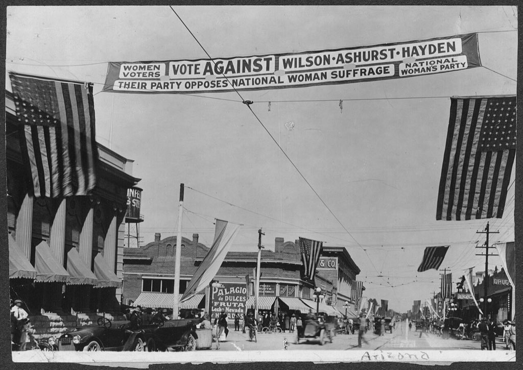 Controversial Party Banner in Tucson, Arizona, 1916