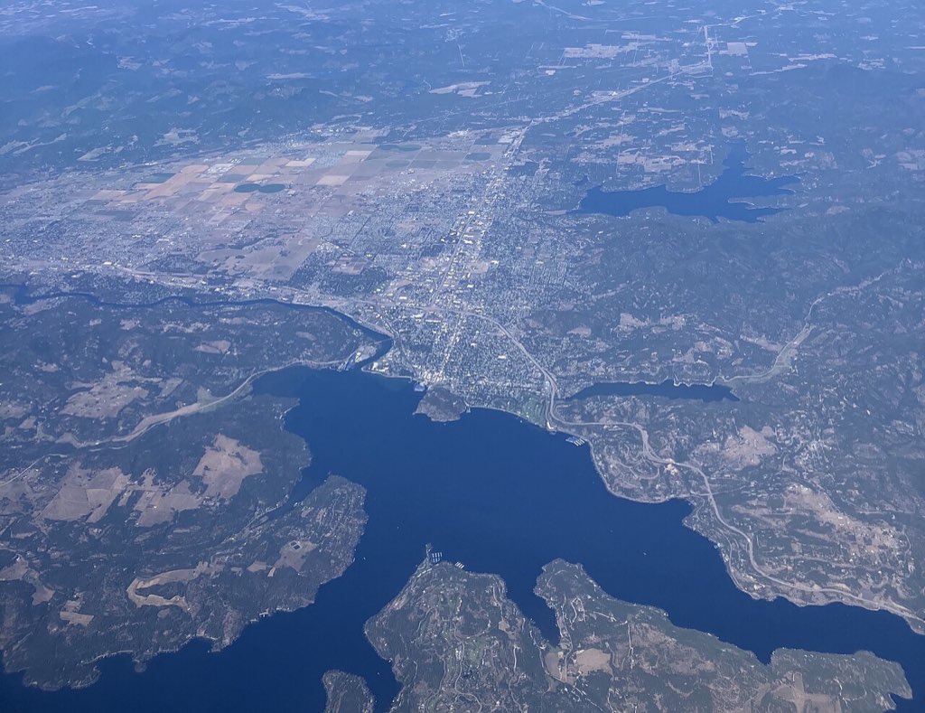 Aerial view of Coeur d'Alene, Idaho