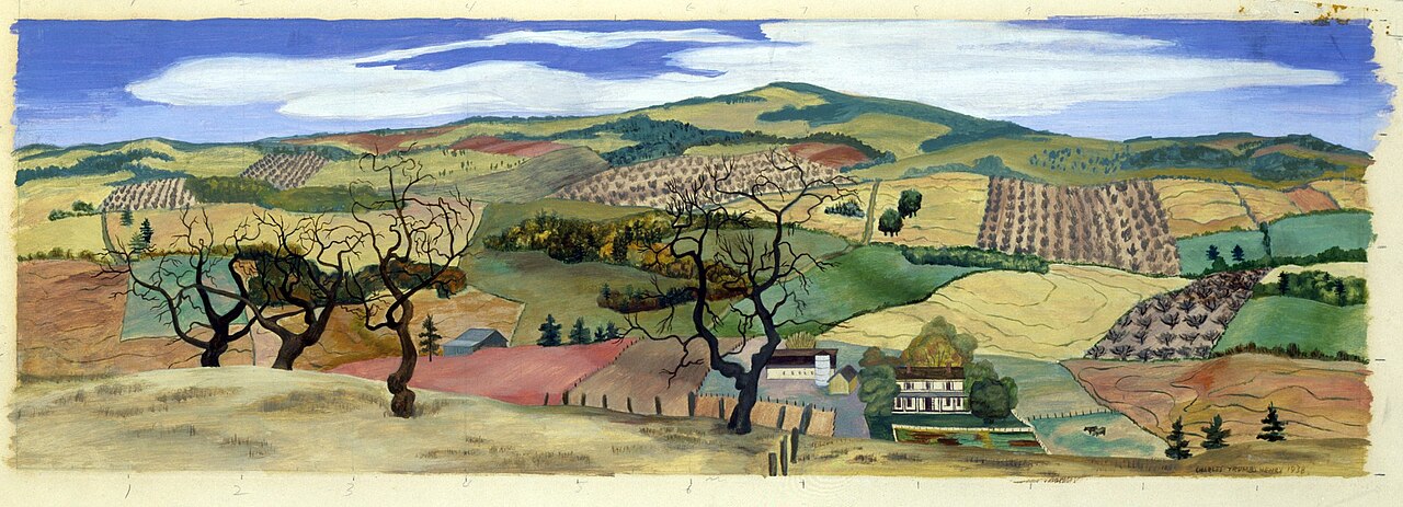 Landscape (mural study, Cornelia, Georgia Post Office) SAAM-1962.8.10 1
