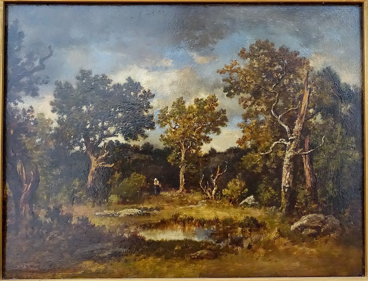 Landscape by Narcisse Virgile Diaz, 1871, oil on panel - Krannert Art Museum, UIUC - DSC06